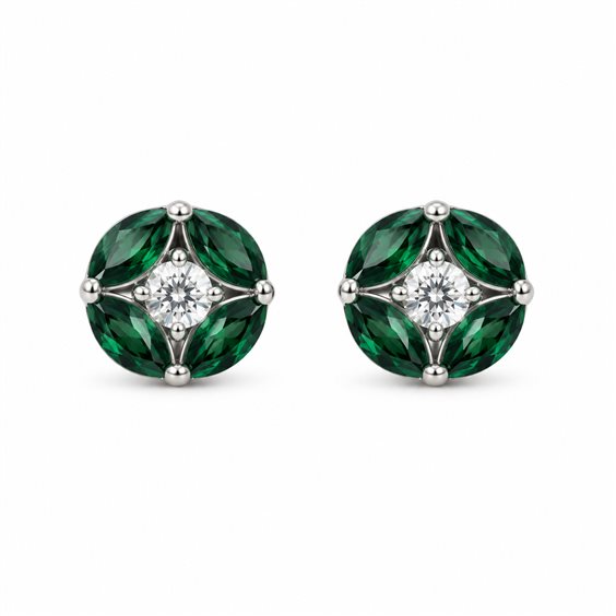 Ohrringe Ultima Edizione Dame in Silber OAO6476-VERDE - OAO6476-VERDE
